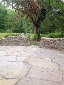 dry stone wall and patio chester springs