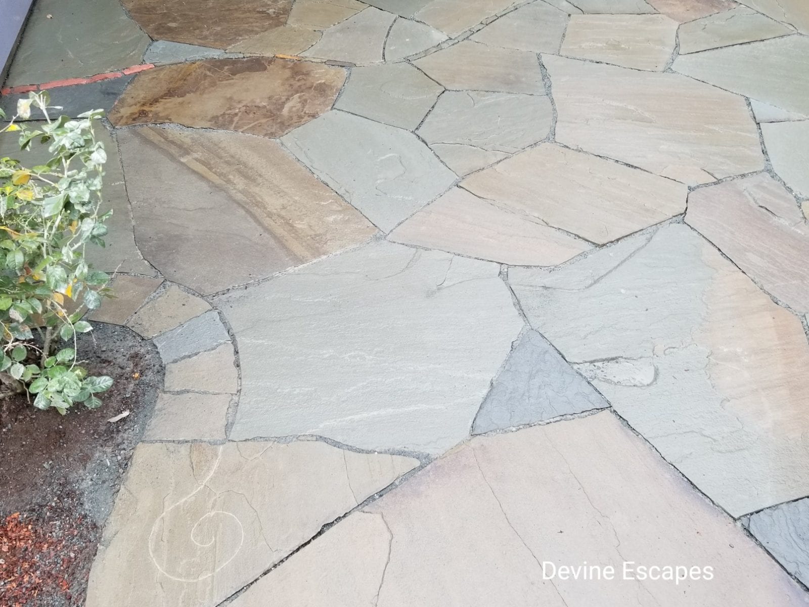 stone patio art mosaic