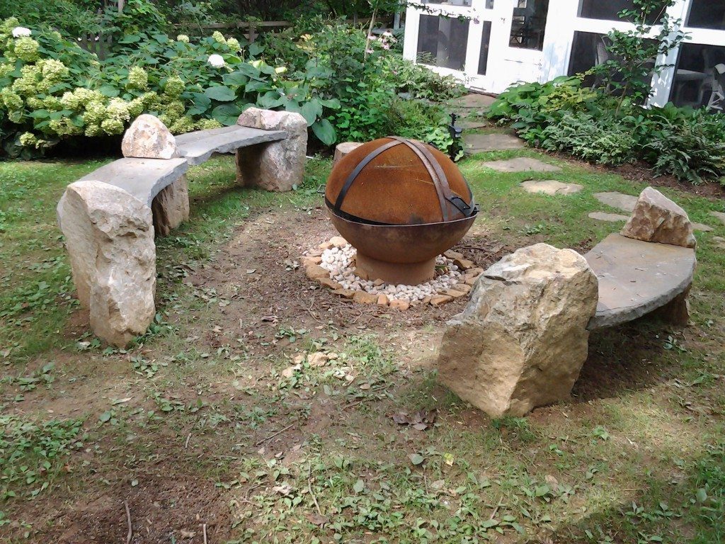 natural stone benches
