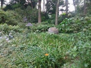 dry stone sphere being built