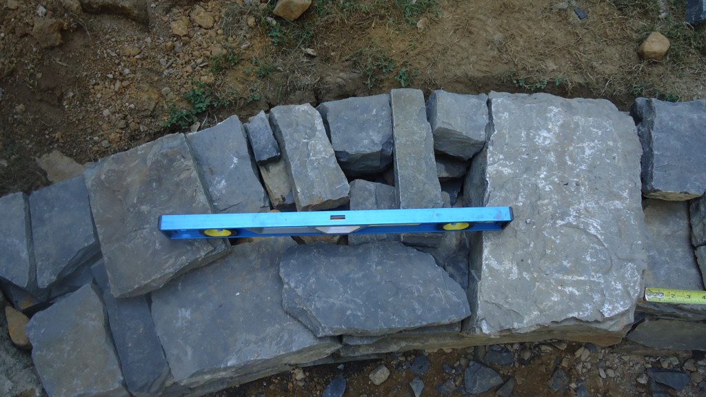 inside a dry stone wall