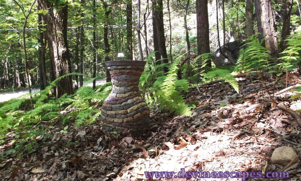 stacked stone vases