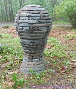 dry stone sculpture land art orgonite