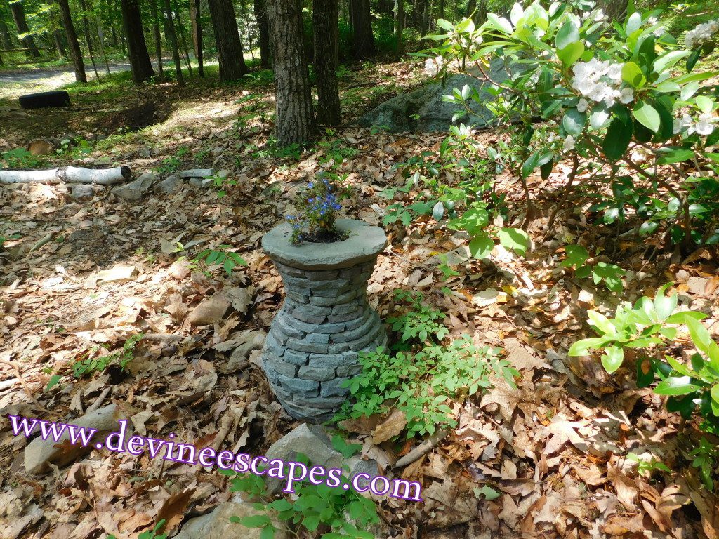 stacked stone vases, sculptures