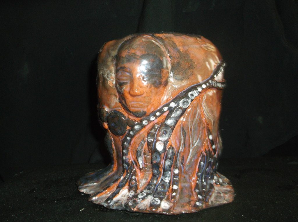 vase face, ceramic art