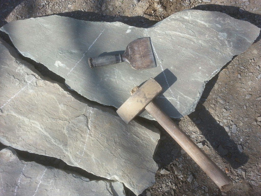how to cut natural flagstone