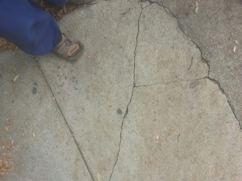 broken concrete pavement