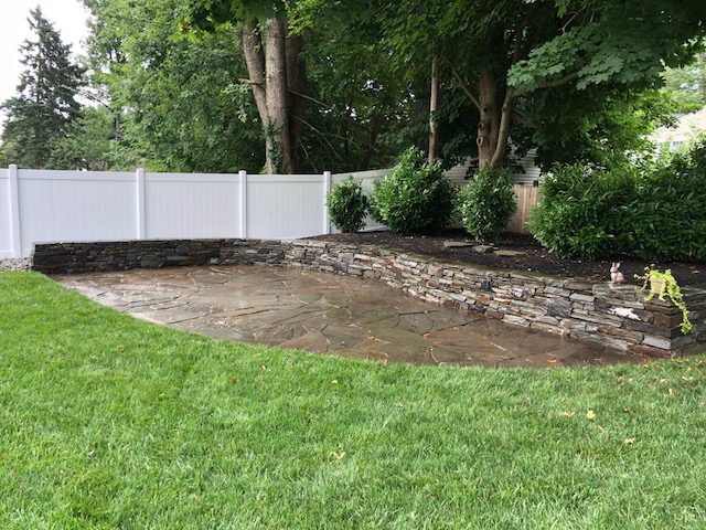  landscape fabric under stone patios