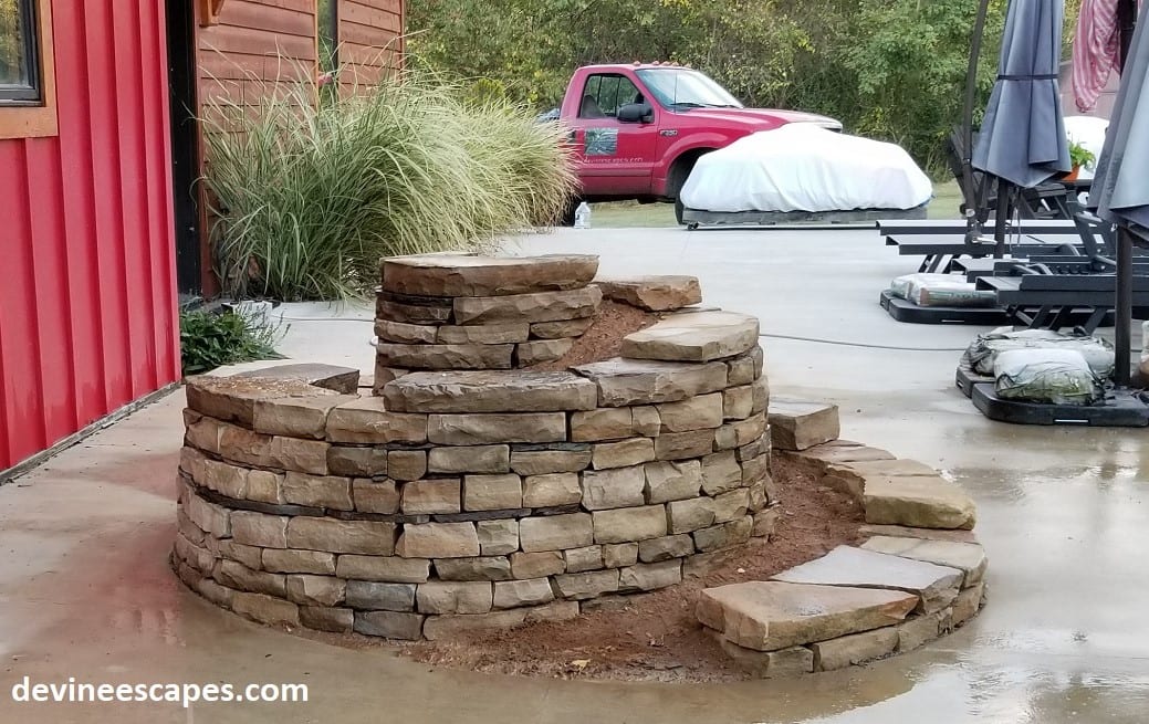 dry stone wall spiral