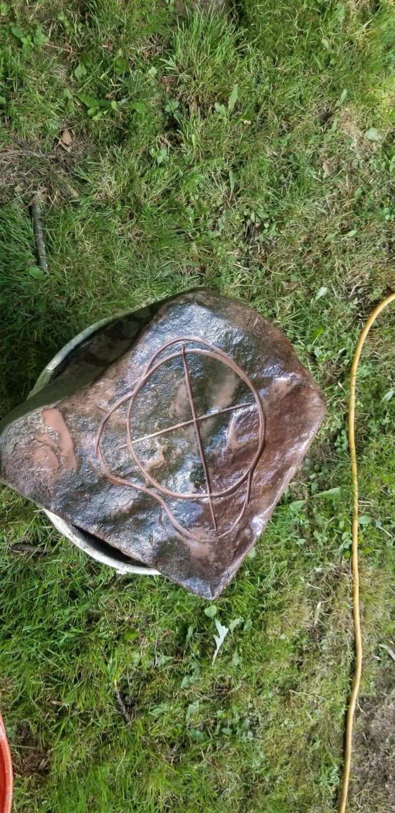 how to carve a stone birdbath