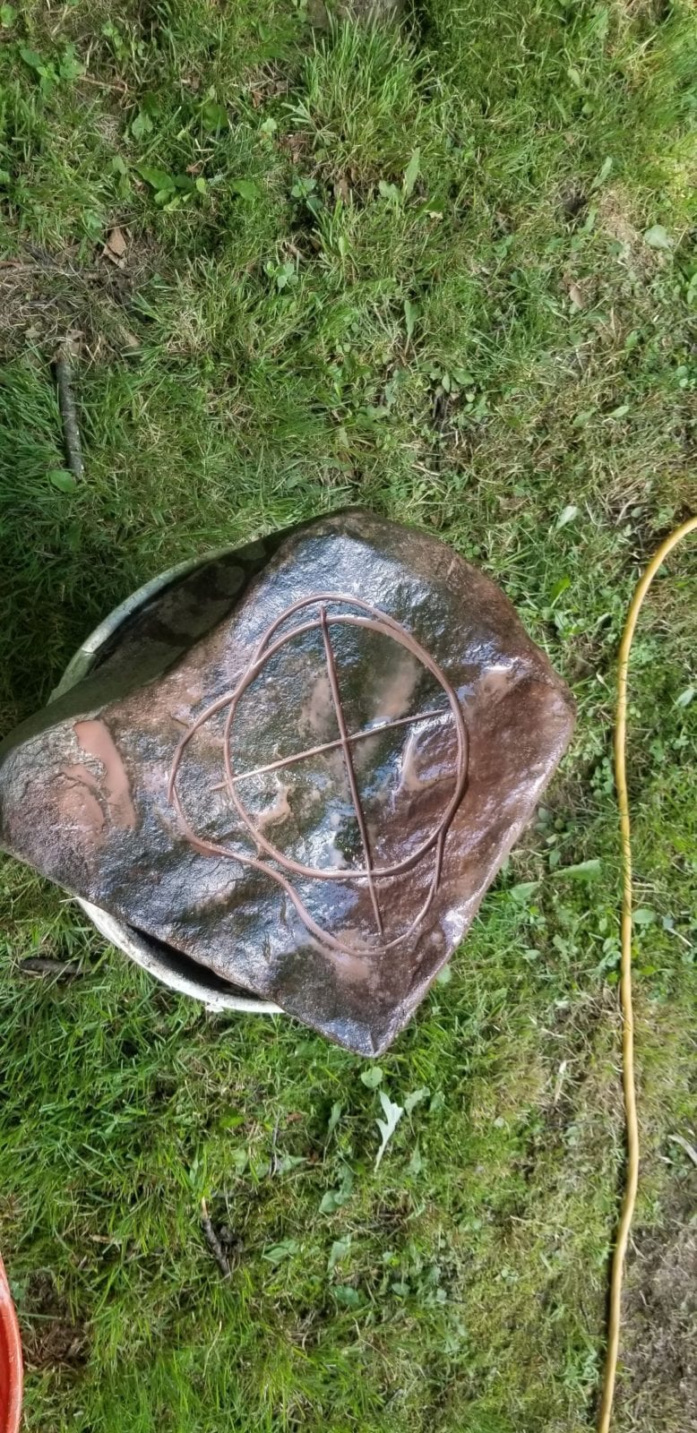 how to carve a stone birdbath