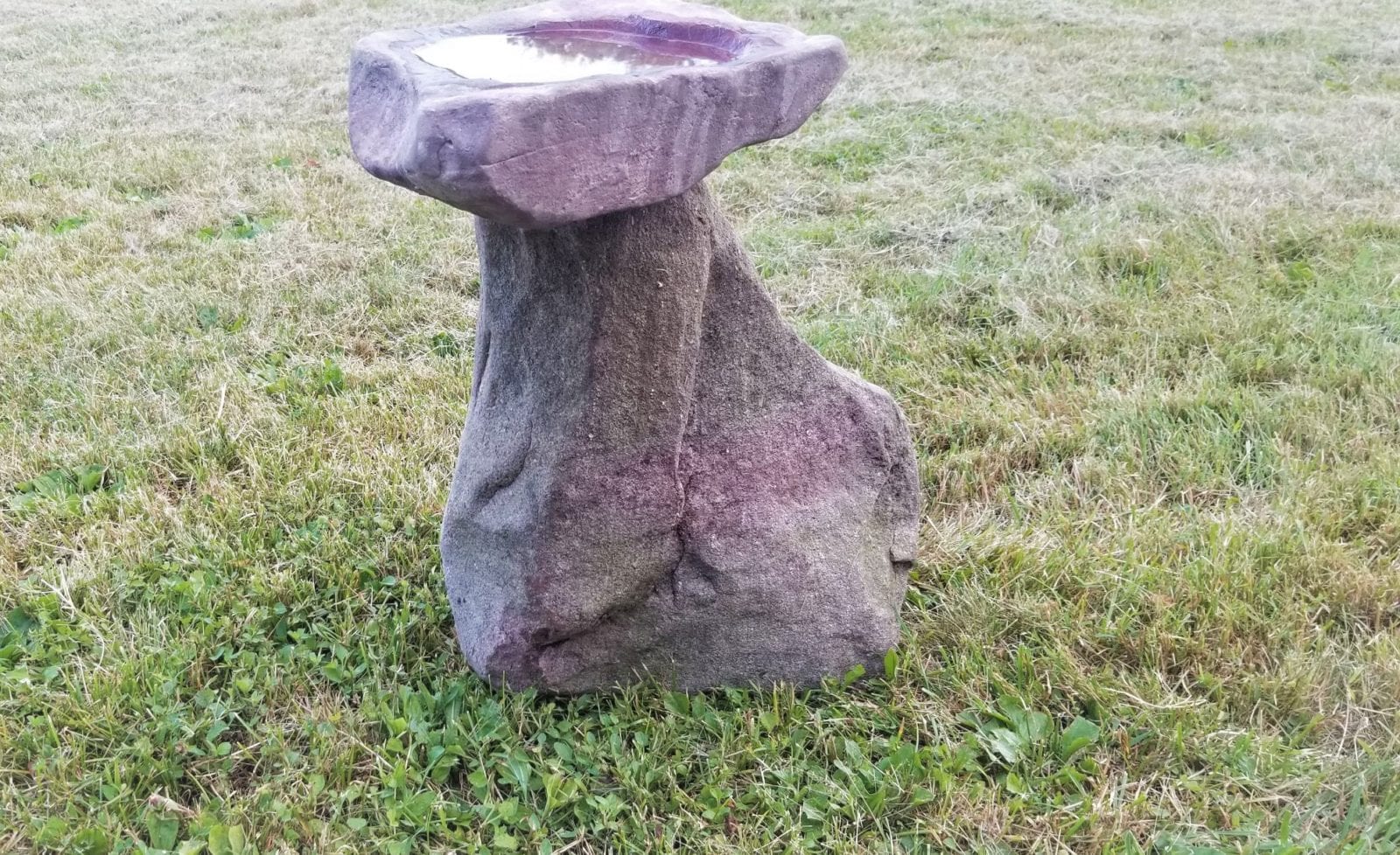 how to carve stone birdbath