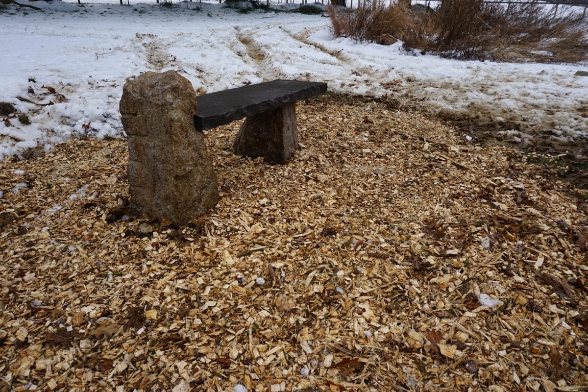 chadds ford Boulder bench