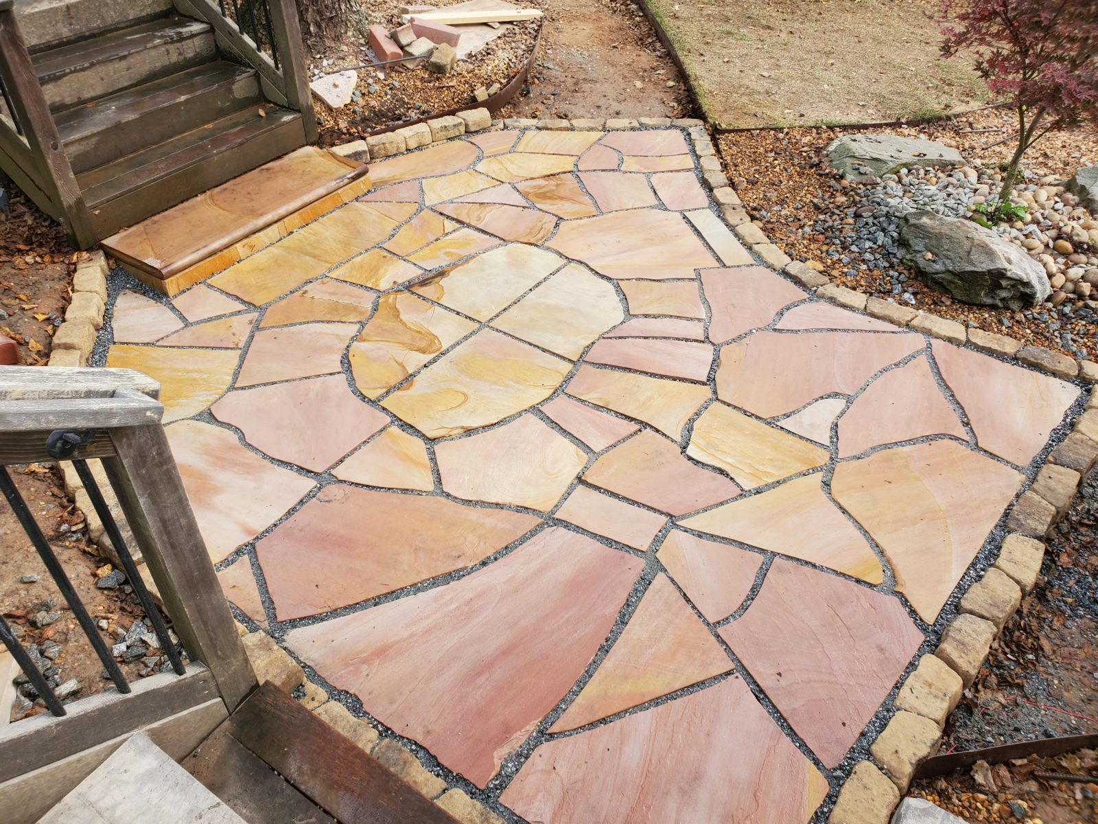 a home owner built this patio!