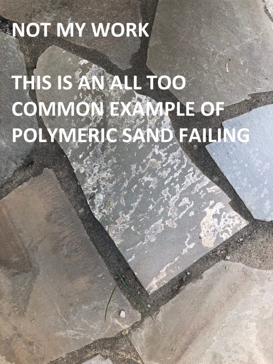 no polymeric sand no plastic