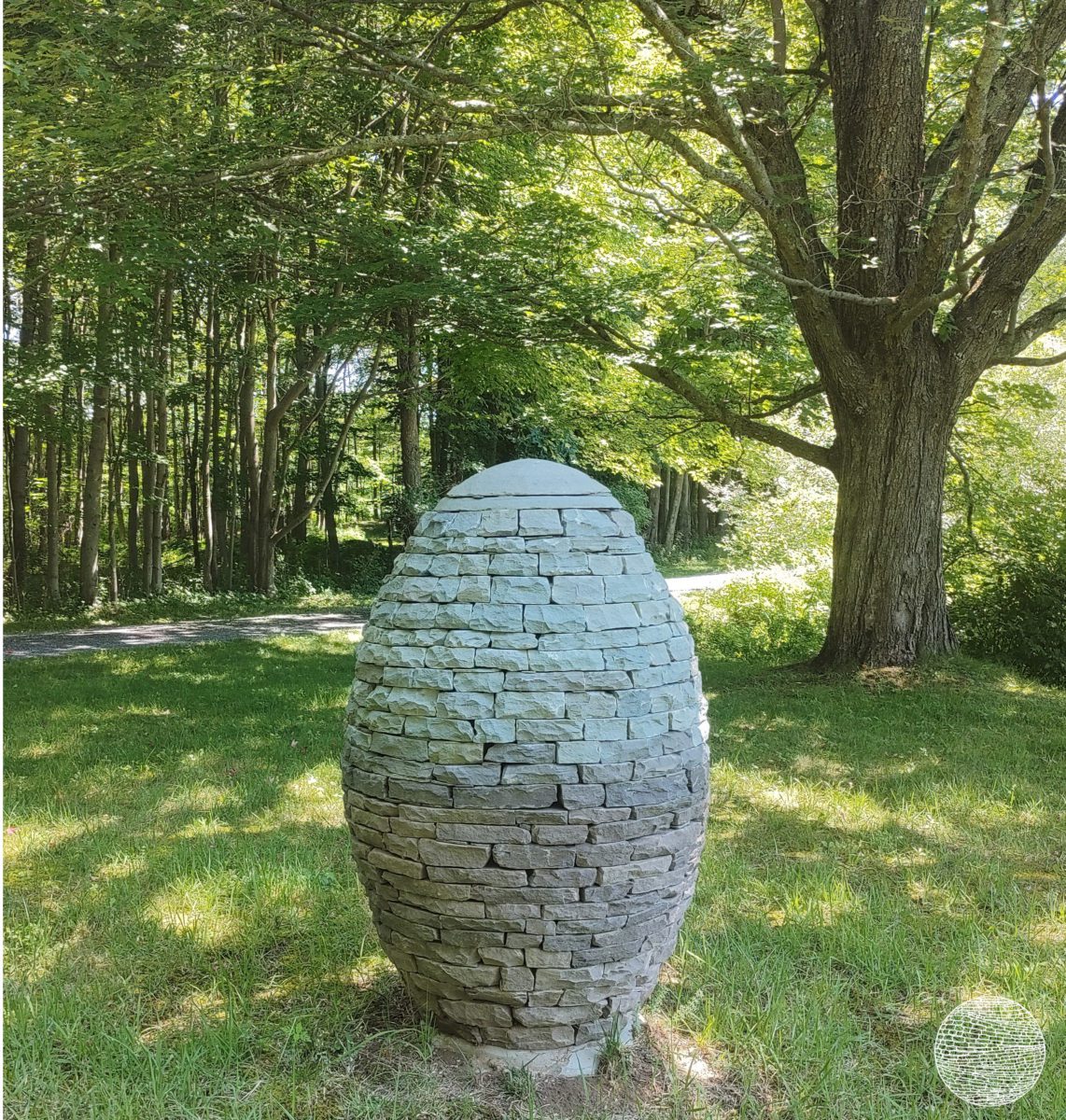 egg cairn with color gradient