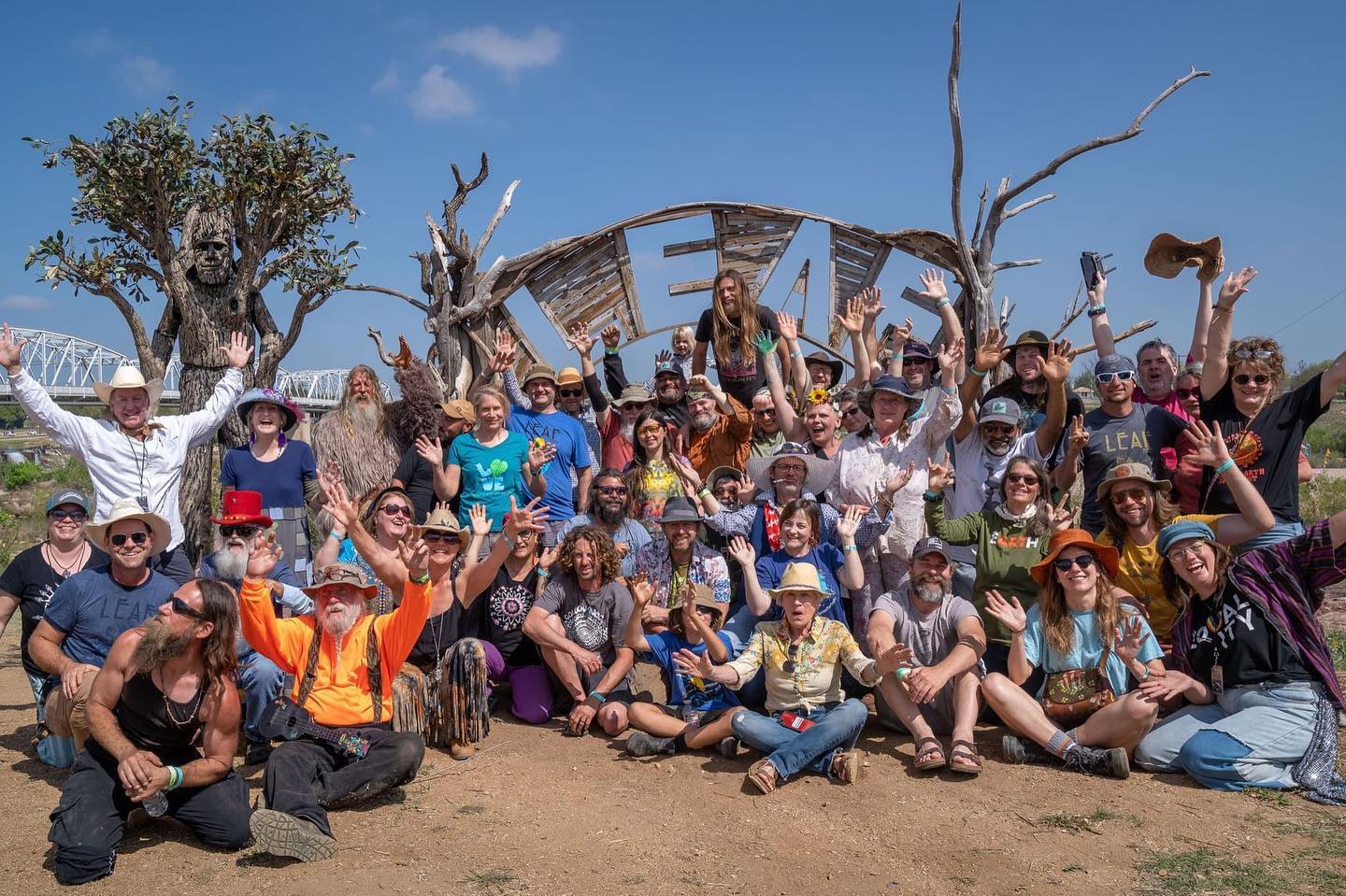 big group of land artists