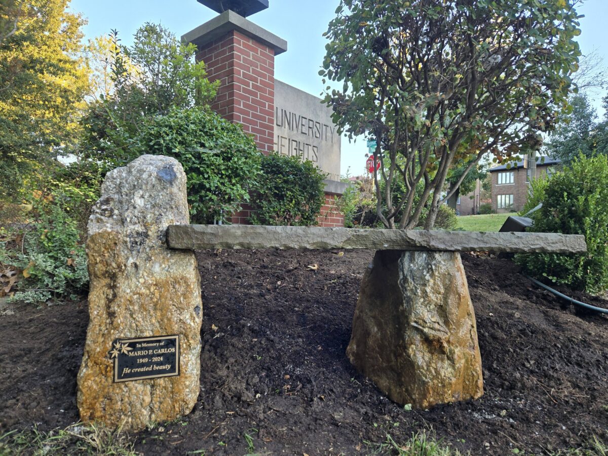 bench stone memorial