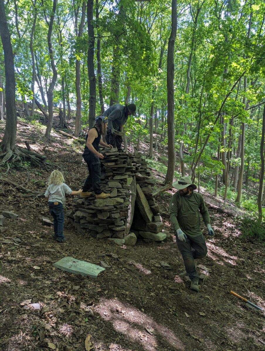 cairn builder devin devine led this earth art workshop