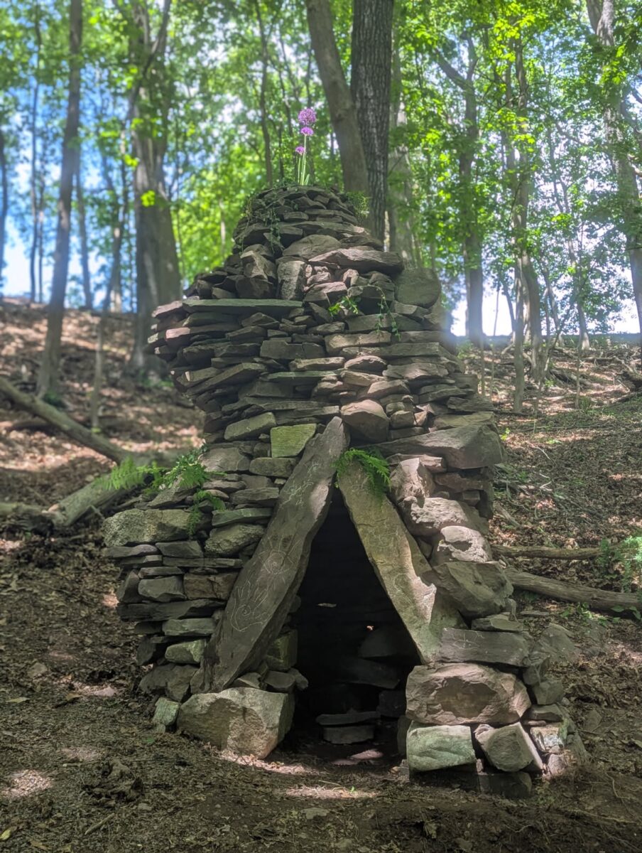 cairn building earth art workshop