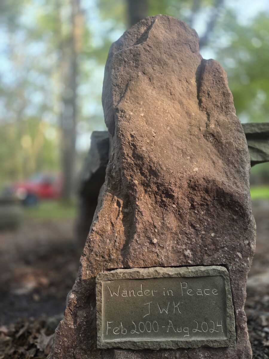 memorial boulder bench delivered