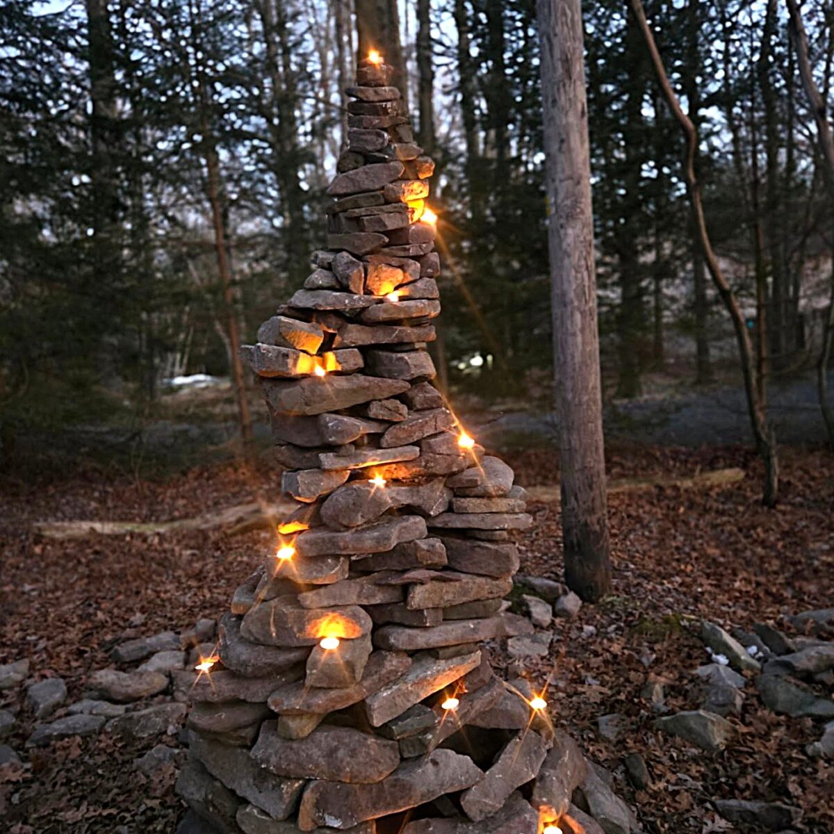 flame shaped cairn