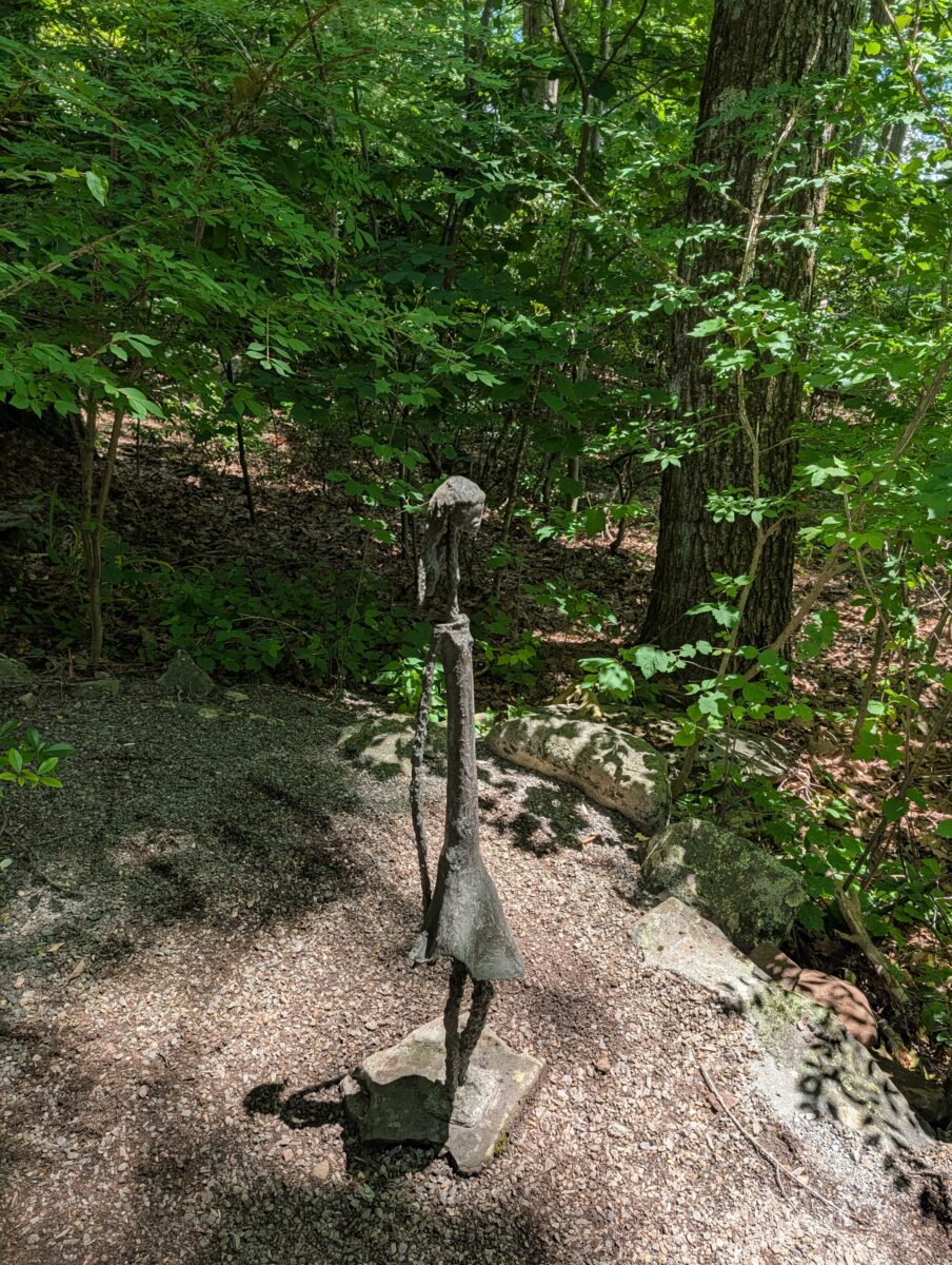 garden sculpture installation in Skytop PA