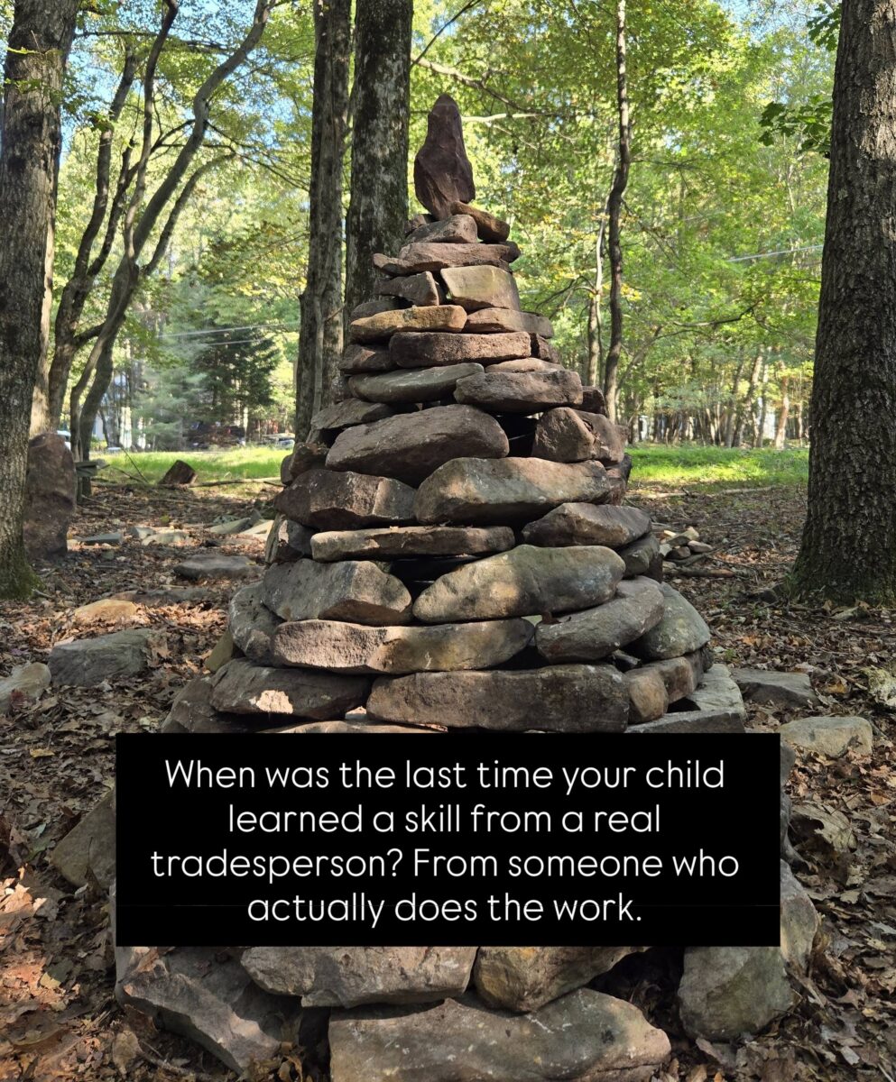 spark art school introduction to stone masonry class with Devin Devine