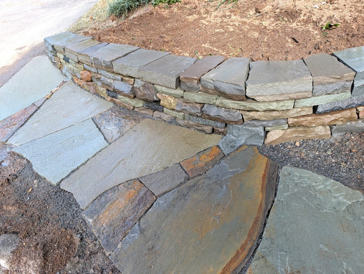 integration of wall and flagstone