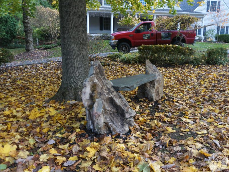new stone bench with autumn leaves (3)